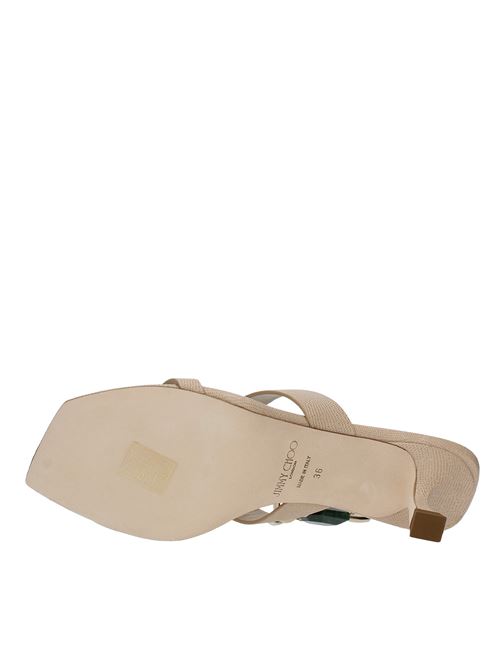 Sandali modello REED50 in pelle JIMMY CHOO | REED50BEIGE